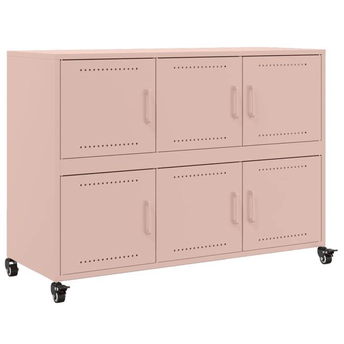 Enfilade/Bahut/Vitrine - Rustique - Buffet rose 1005 x 39 x 72 cm acier @170157