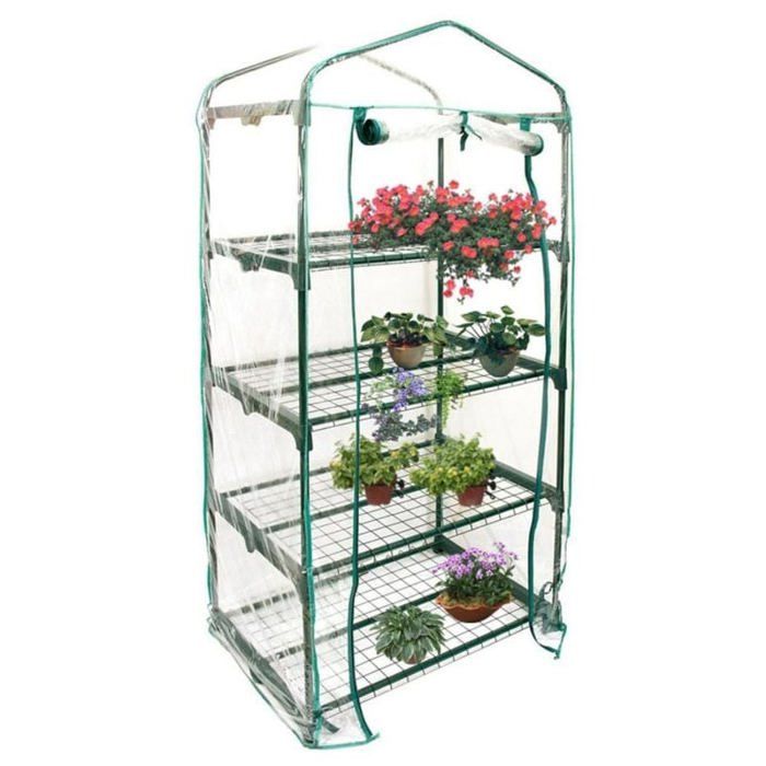 Housse De Serre PVC Transparente - 3/4/5 Niveaux, Imperméable, Renforcée - Pour Jardin Extérieur, Protection Plants