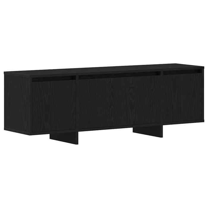 “RabaisMeuble TV/Armoire salon - Banc TV - KENNETH - Noir 120 x 30 x 40.5 cm Bois dingénierie Août593315