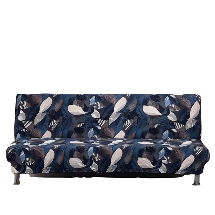Housse canapé clic clac sans bras 160-190cm - Imprimée extensible pliant