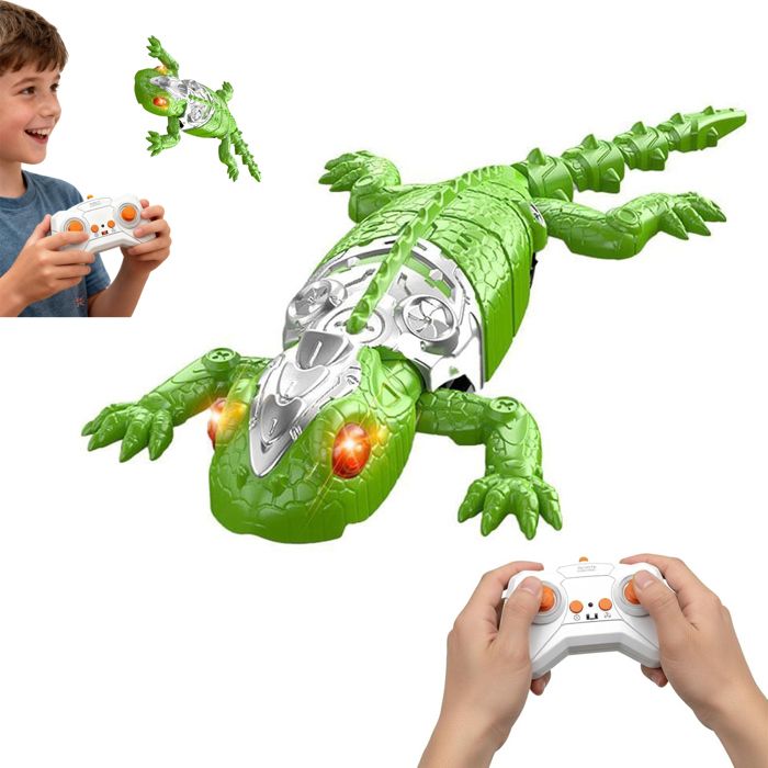 Gecko Radiocommandé, Lezard Télécommandé avec Yeux LED Lumineux, Lézard ...