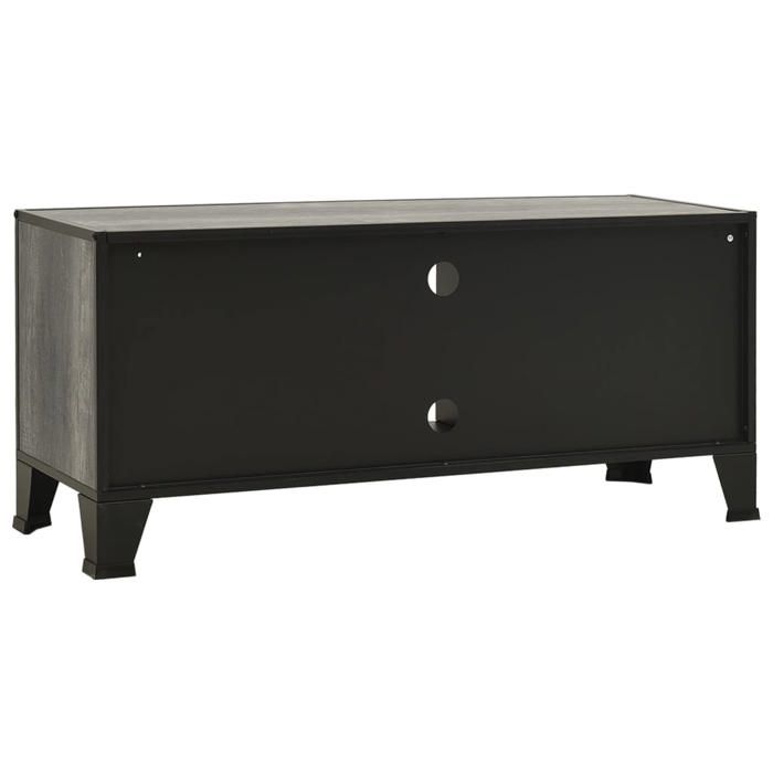 NEUF Armoire TV - Gris - Meuble TV - TABLE TV - Gris 105x36x47 cm - Métal et MDF TT3150