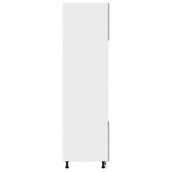Moderne Meuble micro-ondes Lyon SWEETY Armoire base de cuisine Gris béton 60x57x207 cm bois dingénierie BB1363
