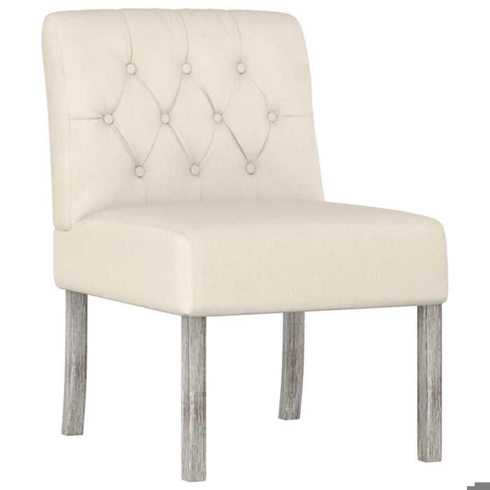 SOLDES DHIVER®Fauteuil salon - Fauteuil relaxant - 1 place - 48x64x72 cm - sans accoudoirs lin design de boutons - 48438