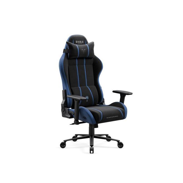 Fauteuil gaming en tissu noir et bleu Diablo X-One 2.0 Night Blue King