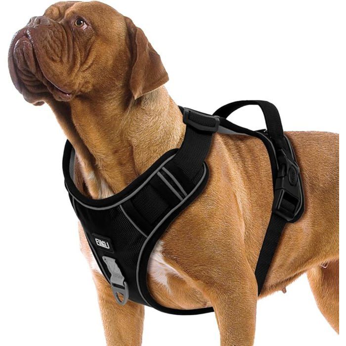 Harnais Tactique pour Chien de Grande Taille s Traction avec poignée et Clip Avant Gilet Militaire réglable et Robuste M