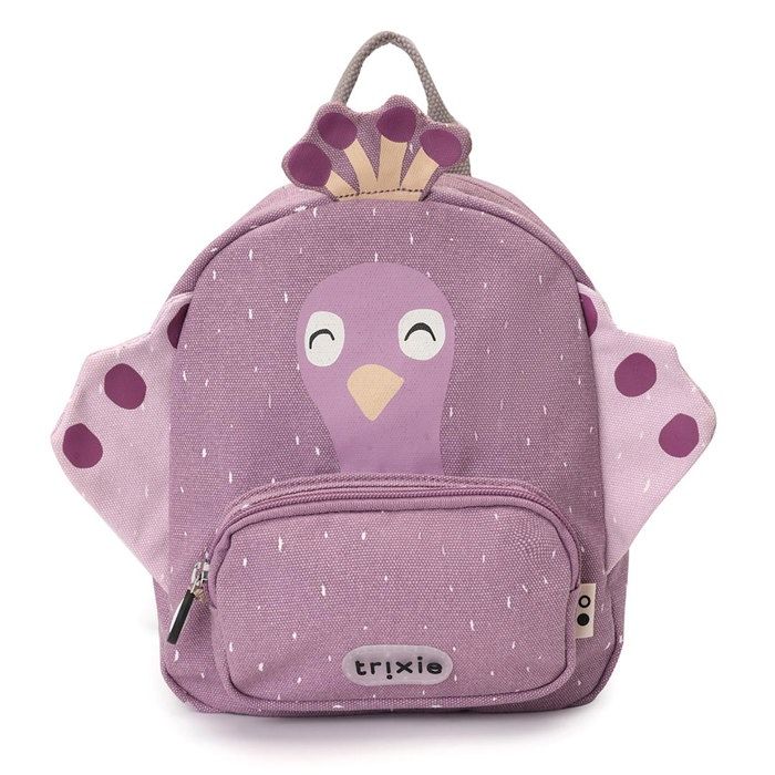 Sac à dos enfant - TRIXIE - Mrs Peacock - Violet - Coton recyclé - Bretelles rembourrées Sac à dos enfant - TRIXIE - Mrs Peacock - Violet - Coton recyclé - Bretelles rembourrées