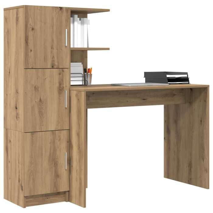 Décoratif - Marron Bureau détude-Bureau décriture 2 pcs Chêne artisanal design contemporain743863