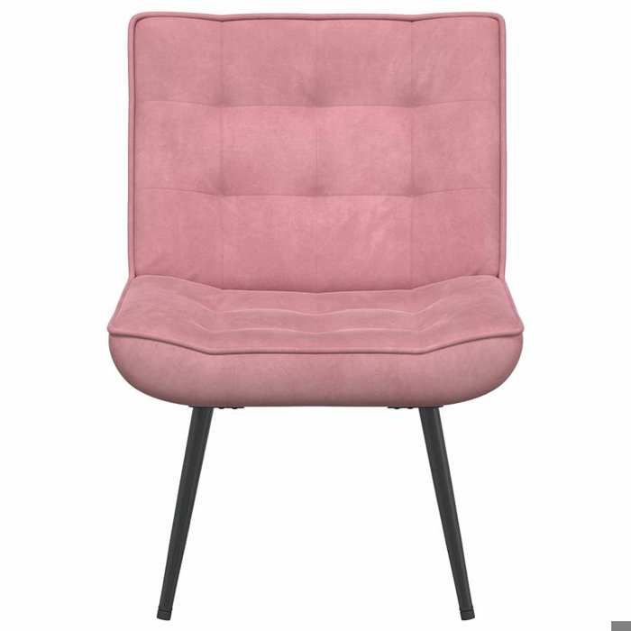 Confortable Chaise de relaxation rose 64x74x84 cm avec manuel de montage velours__21465