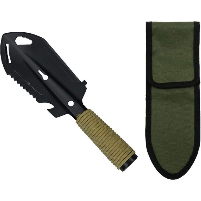 Mini Pelle Jardin en Métal Outil Jardin en Acier Inoxydable pour Pelle Jardin Pelle Jardin Multi Outils pour Gadgets Camping(Noir)