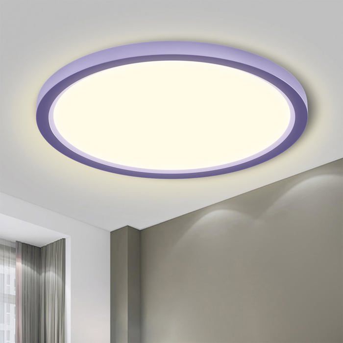 Plafonnier LED Lampe de Salle de Bain Étanche IP44 Ronde Plate 18W 4000K 1980LM Lampe Simple Moderne Mince pour Salon Chambre Cui