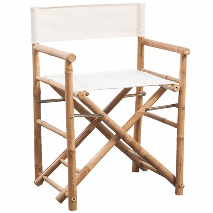 Chaise pliable Résistants UV(2 pièces) - Fauteuils de jardin - Bambou et toile(58 x 48 x 89 cm) ani42t