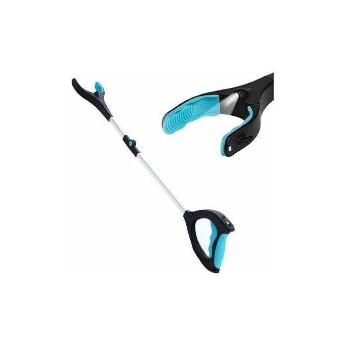 Pince à déchets télescopique 85 cm – Phare intégré pour environnements sombres – Poignée ergonomique – Tête rotative 90° pour espace