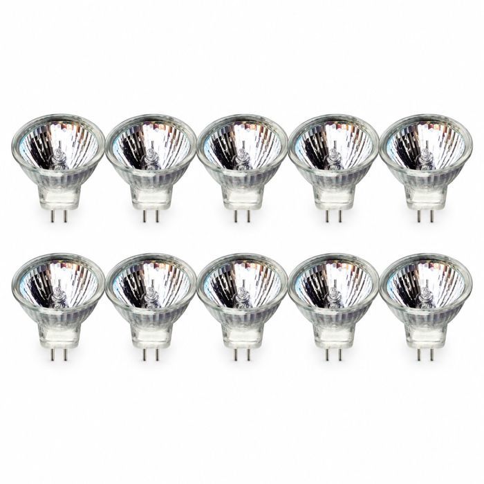 Ampoules LED GU5.3 MR11-Lot de 10-12V 20W-Haute Luminosité - Économes-Résistent à la Chaleur-Pour Spots Encastrés et Lampes à Cire