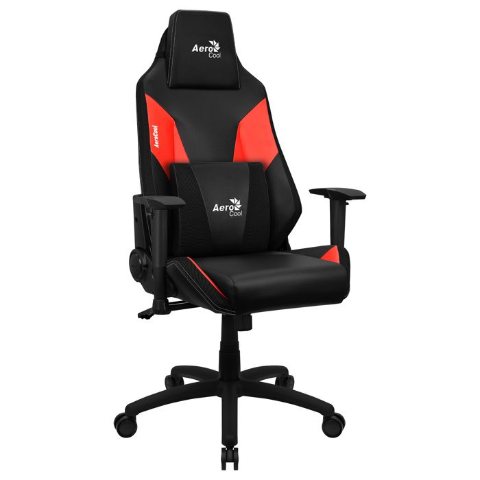 Fauteuil de jeu - Aerocool - Admiral - Noir/Rouge - Réglable en hauteur - Support jusquà 150 kg