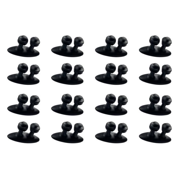 Lot De 20 Organiseurs De Bureau Auto-adhésifs Pour Fixer Les Câbles De Bureau, Organisateur De Bureau (blanc