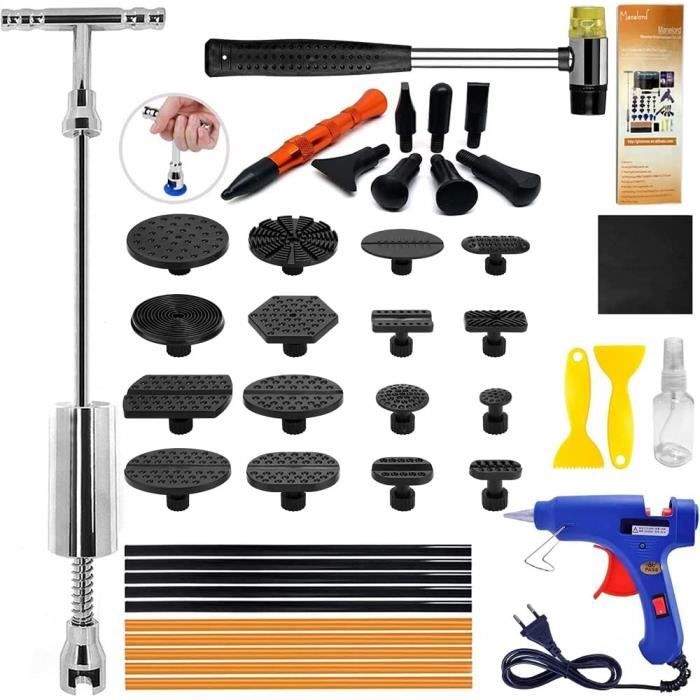 Kit Débosselage AIUPHING - 18 Ventouses Adhésives + Poignée, Réparation Bosse Sans Peinture