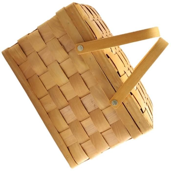 Ancien Panier De Pêche En Bois Tressé Vintage – Panier Creel Primitif