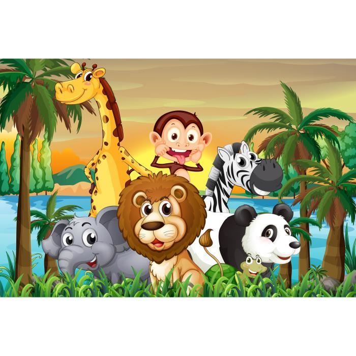 Affiche animaux jungle  Animaux de la jungle, Dessin jungle