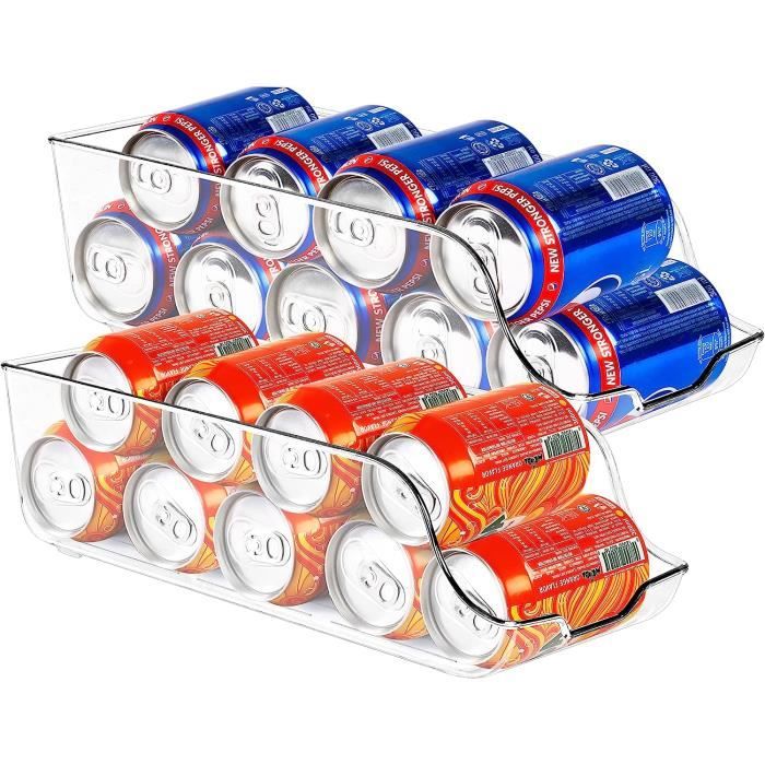 Range Canette Frigo (2 Packs) - Empilable Et Peu Encombrant - Distributeur  De Canettes De Soda Pour Le Garde-Manger, Le Réfri[H1]