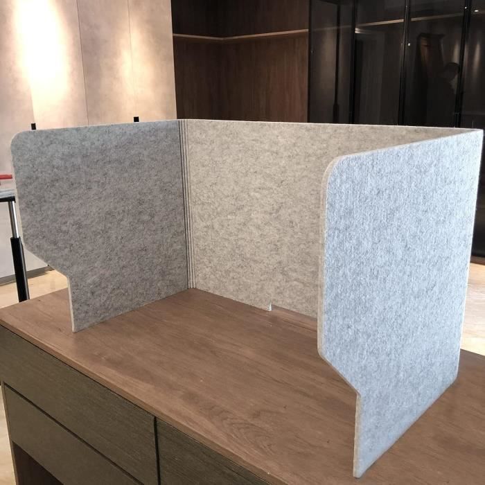 Unikicool Séparateur De Bureau Pliable – Panneau D’Intimité Acoustique, Cloison De Table Anti-Bruit Et Confidentialité Pour École, Bureau Ou Étude
