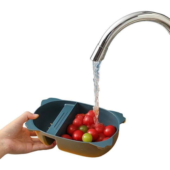 Passoire De Cuisine Carrée En Acier Inoxydable - Bol De Lavage Pour Légumes Et Fruits, Avec Trous De Drainage, Format Pratique