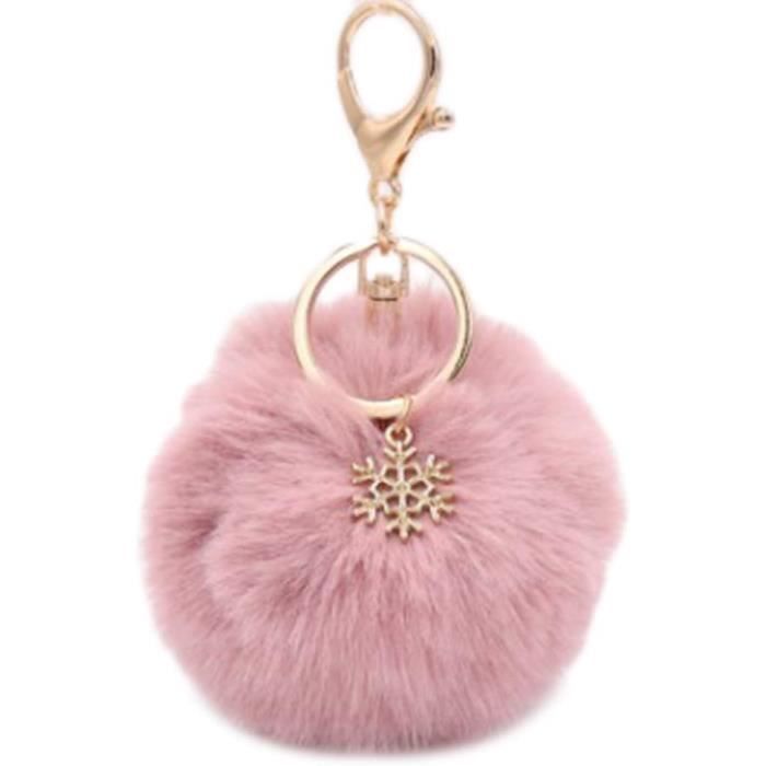 Porte Cl s Pompon Et Flocon De Neige De No l Pendentif Pour Voiture porte-cl-s-pompon-et-flocon-de-neige-de-no-l-pendentif-pour-voiture