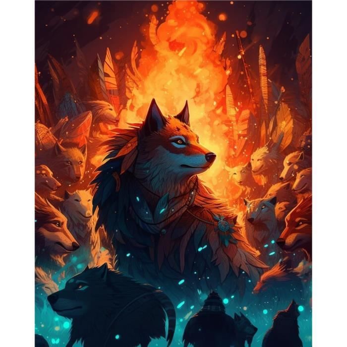 Diamond Painting épée Flammes | Kit DIY 40 X 50 Cm | Diamants Ronds | Pour Adultes, Décoration Murale, Cadeau - 4