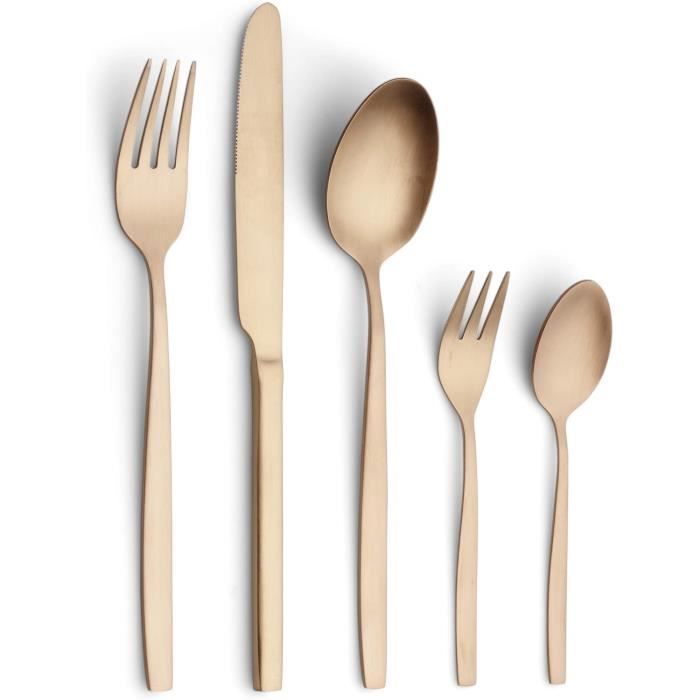 Echtwerk Ménagère 30 pièces Positano Bronze Edition 6 personnes inox 18