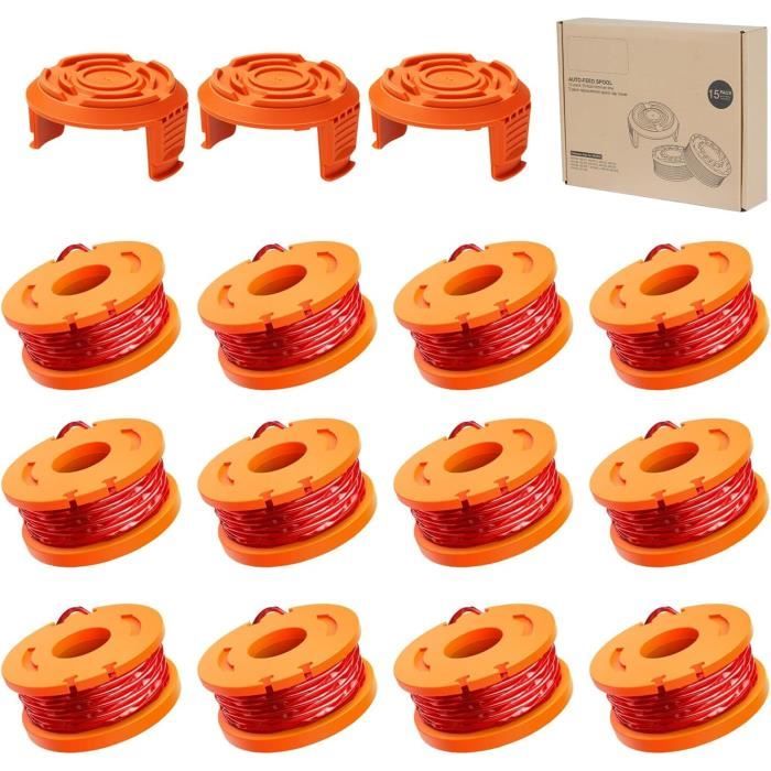 8 Pack Bobine Fil Coupe Bordure Compatible Avec Black Et Decker Coupe Bordures, Bobine De Fil Debroussailleuse6 Fil Coupe Bordure2 Couvercle2 Ressort 80789804