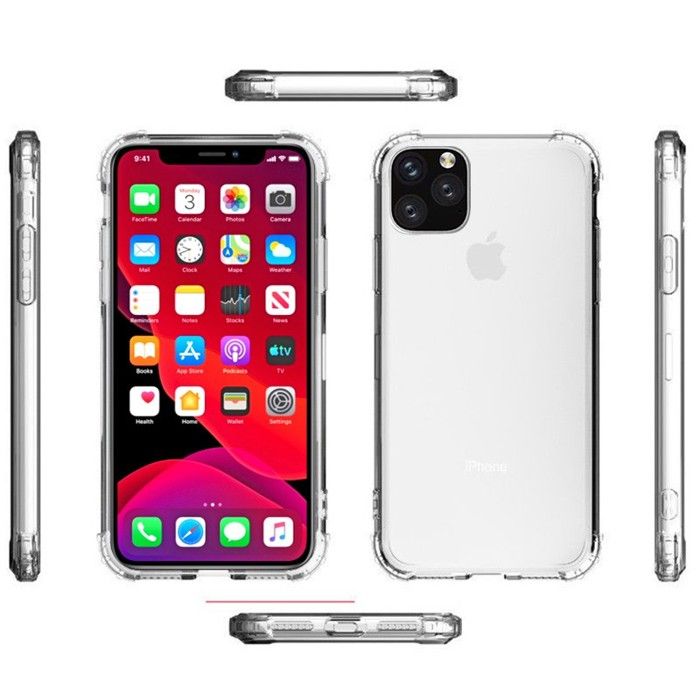 Coque Transparente Anti-choc IPhone 11 à 17 Pro Max - Protection Rigide PC/TPU, Finition Slim, Multicolore