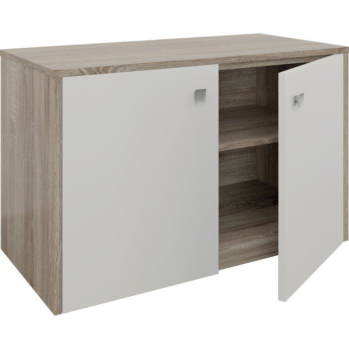Caisson roulant ALTEA - 70 cm décor cambrian oak et portes blanches