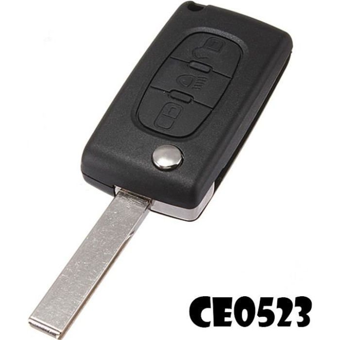Coque clé plip Boitier télécommande Citroën C4 PICASSO*C4*C5 CE0523 3 bouton 