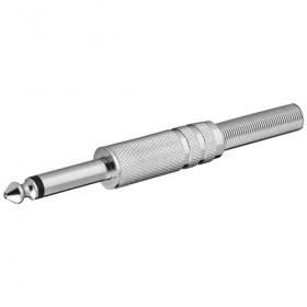 Fiche audio Jack 6.35mm mono métal à souder