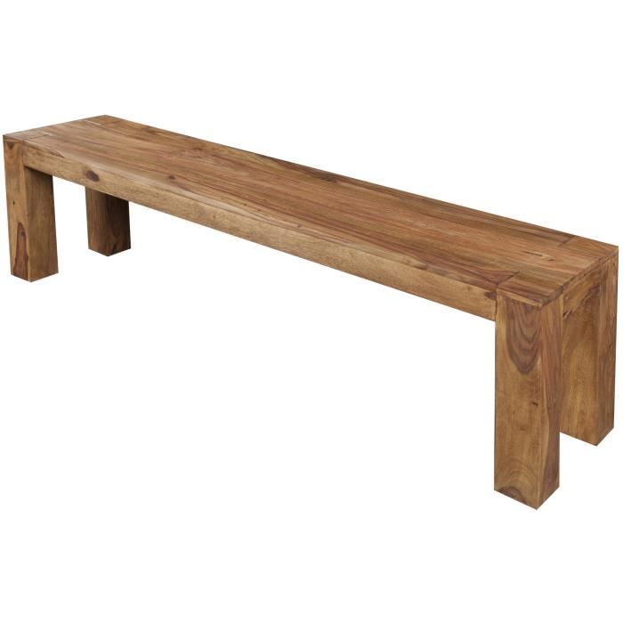 Banc En Bois Massif Palissandre Cire 160x35cm Achat Vente Banc Cdiscount