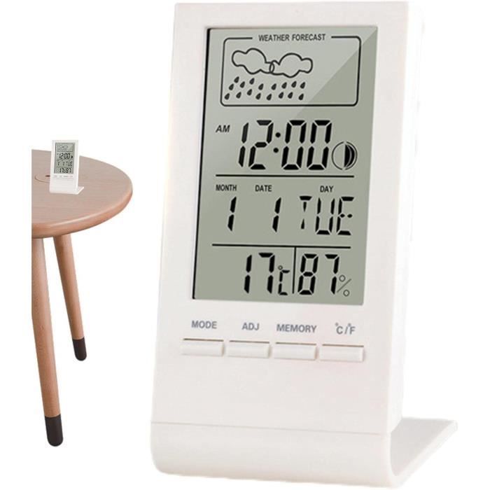 Thermomètre Hygromètre Numérique LCD - Mesure Température (°C/°F) Et Humidité - Fonction Mémoire Min/max
