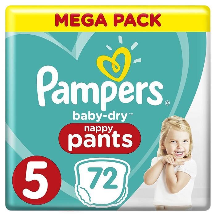 Pampers Baby Dry Pants Couche-Culotte Taille 5 12-17 kg Méga Pack x 72  Pièces - Cdiscount Puériculture & Eveil bébé