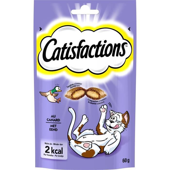 Catisfactions Friandises Au Canard Chat 60 G Cdiscount Animalerie