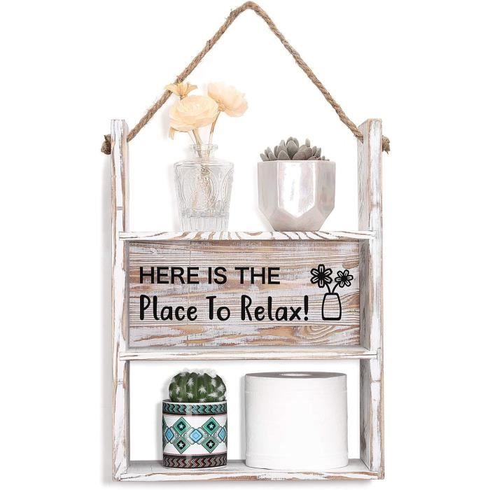 YheenLf Étagère Murale, étagère Flottante En Bois Et Métal, 70×19