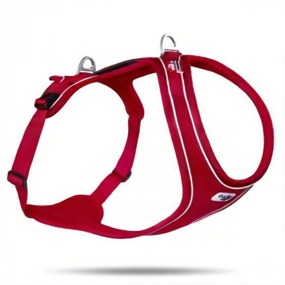 Harnais Curli Belka Comfort rouge pour chien - taille S : tour de poitrail 62 - 66 cm