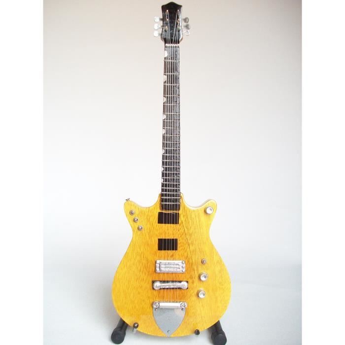 Guitare miniature jaune - Gretsch - Réplique de la Jet Firebird - Malcolm Young - AC/DC Guitare miniature jaune - Gretsch - Réplique de la Jet Firebird - Malcolm Young - AC/DC