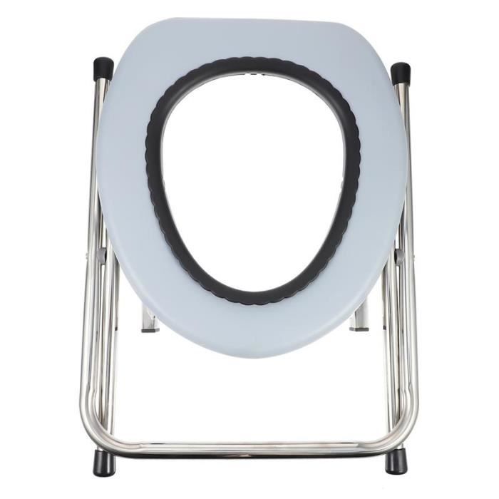 Tabouret de toilette pliable en plastique avec pieds antidérapants