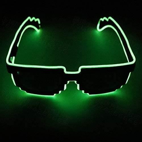 Vert Lentille réglable bande élastique Lunettes de vision nocturne Lunettes DEL Eyeshield Vert Lentille réglable bande élastique Lunettes de vision nocturne Lunettes DEL Eyeshield