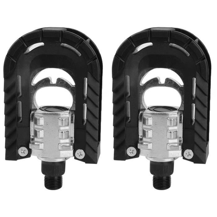 BAIFULAI Pédales VTT/Route En Alu 10.25x12.37 Cm - Anti-dérapantes, Bandes Réfléchissantes, Roulements DU