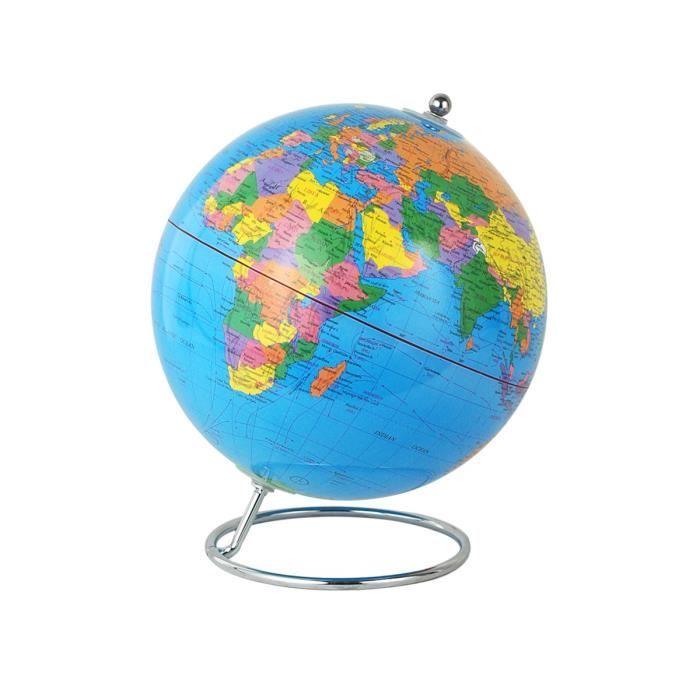 Carte Geographique - Planisphere - Globe Blue World PVC et Metal