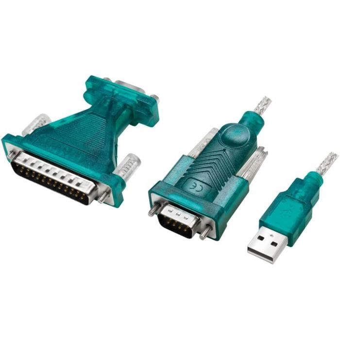 Cable Adaptador Usb A Rs-232+ Adapt Db9 Db25 Hembras Centro