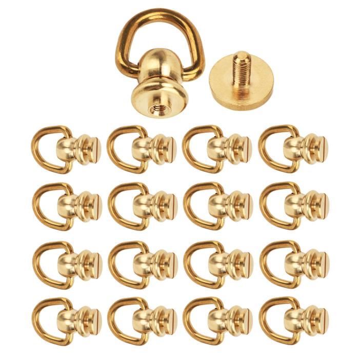 VINGVO Rivets En Cuir 20 Ensembles De Rivets à Vis Dôme Antirouille 4