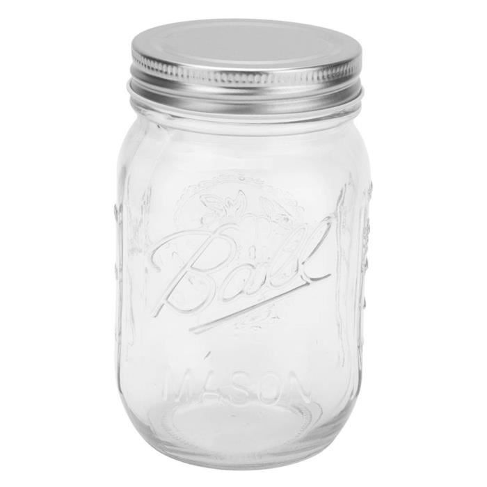 Cikonielf pots de stockage en verre Pot de conservation des aliments 500 ml Pot de conserve en