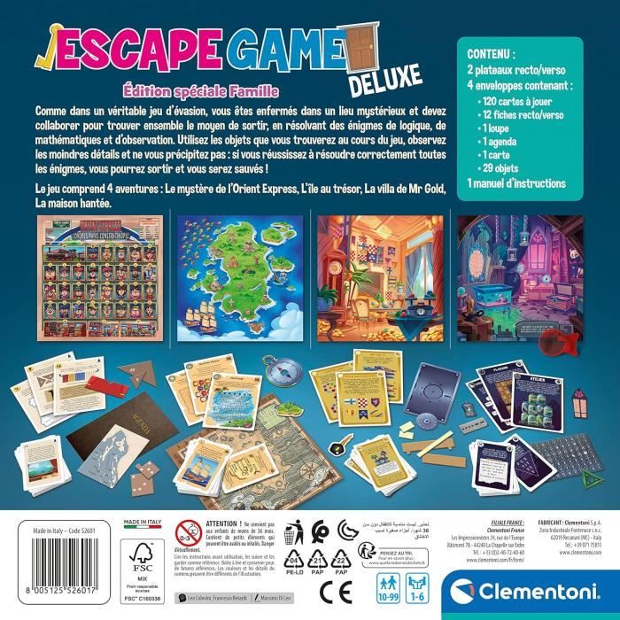 Clementoni Escape Game - London Survey - Gioco Da Tavolo In Formato Tascabile - 1-6 Giocatori - 8+ Anni