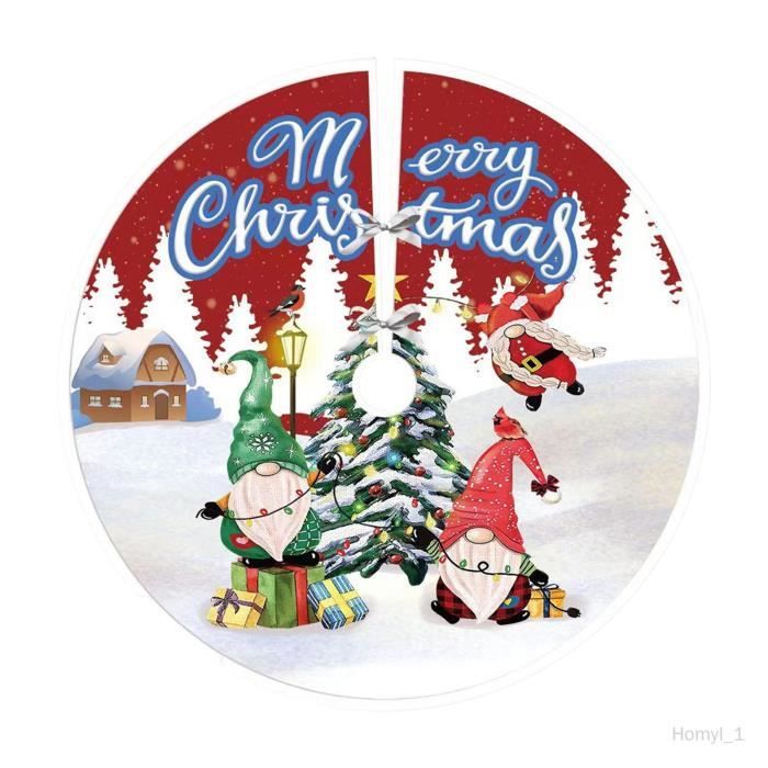 Tapis De Sol Décoratif Pour Ornements D'arbre De Noël, Tapis De Décoration De Noël, Diamètre 100 Cm | Leroy Merlin